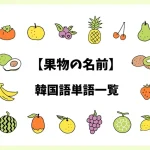 【果物の名前】韓国語単語一覧